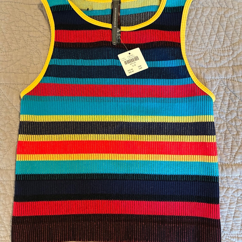 NWT Anthropologie Reegan crewneck crop top size S/M